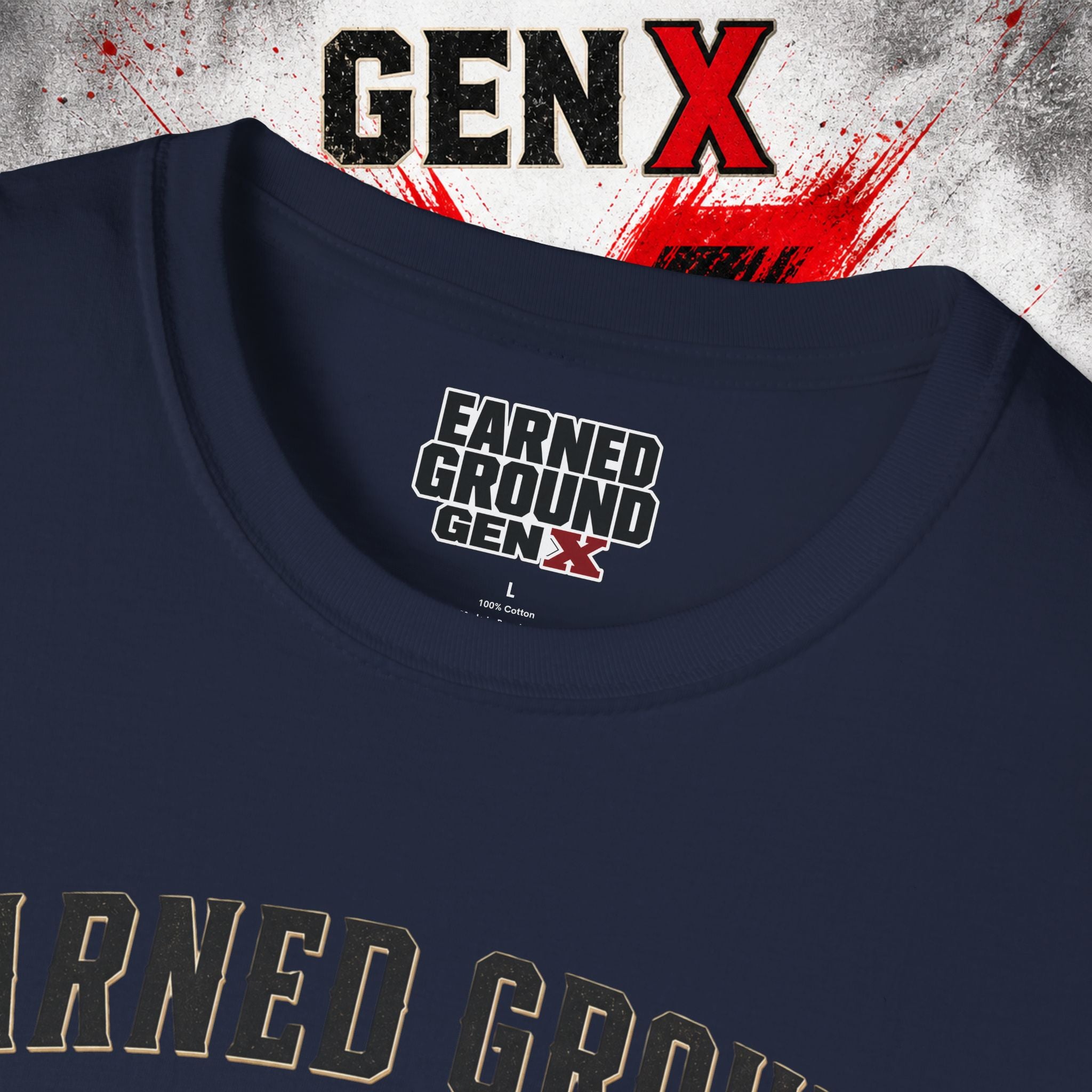 Earned Ground GEN X T-Shirt — 1965–1980 Retro Pride Tee