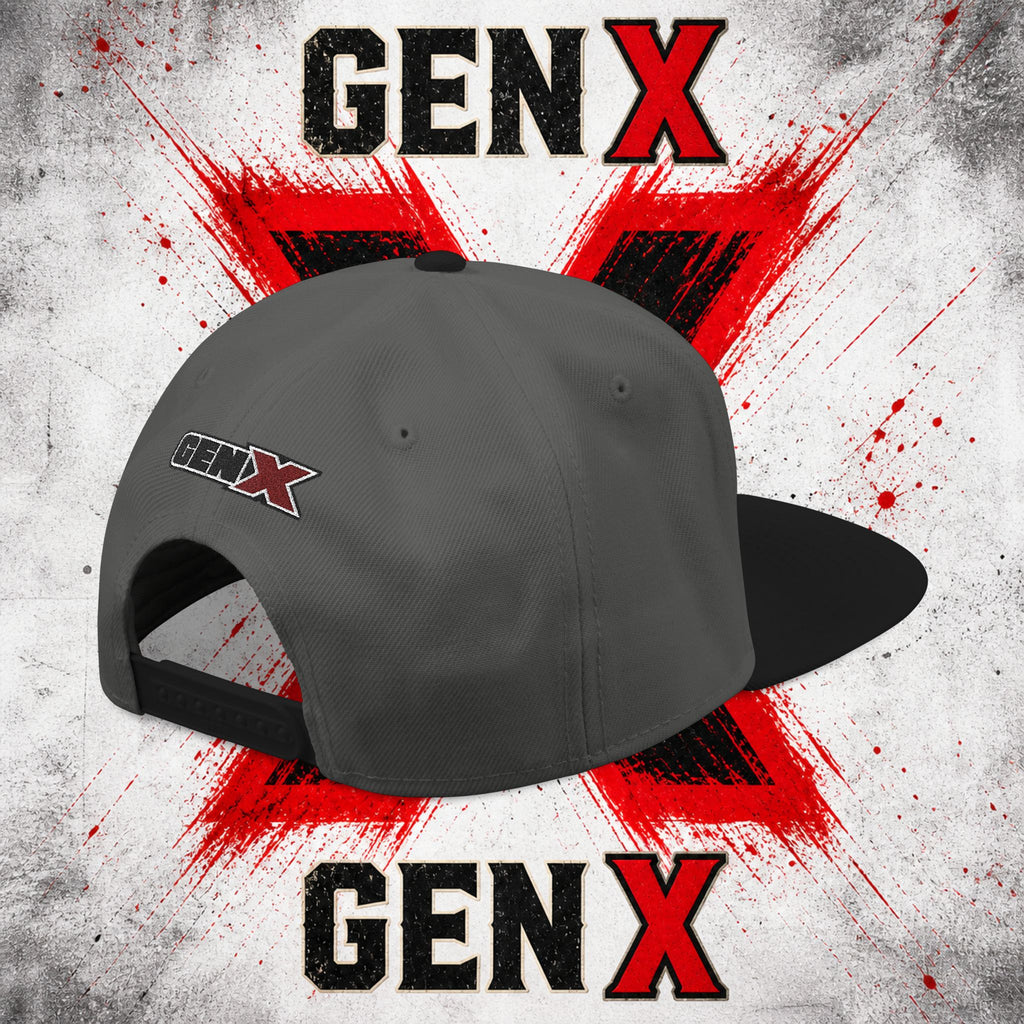 Gen X Embroidered Flat Bill Ball Cap — Gen X Proud 1965–1980