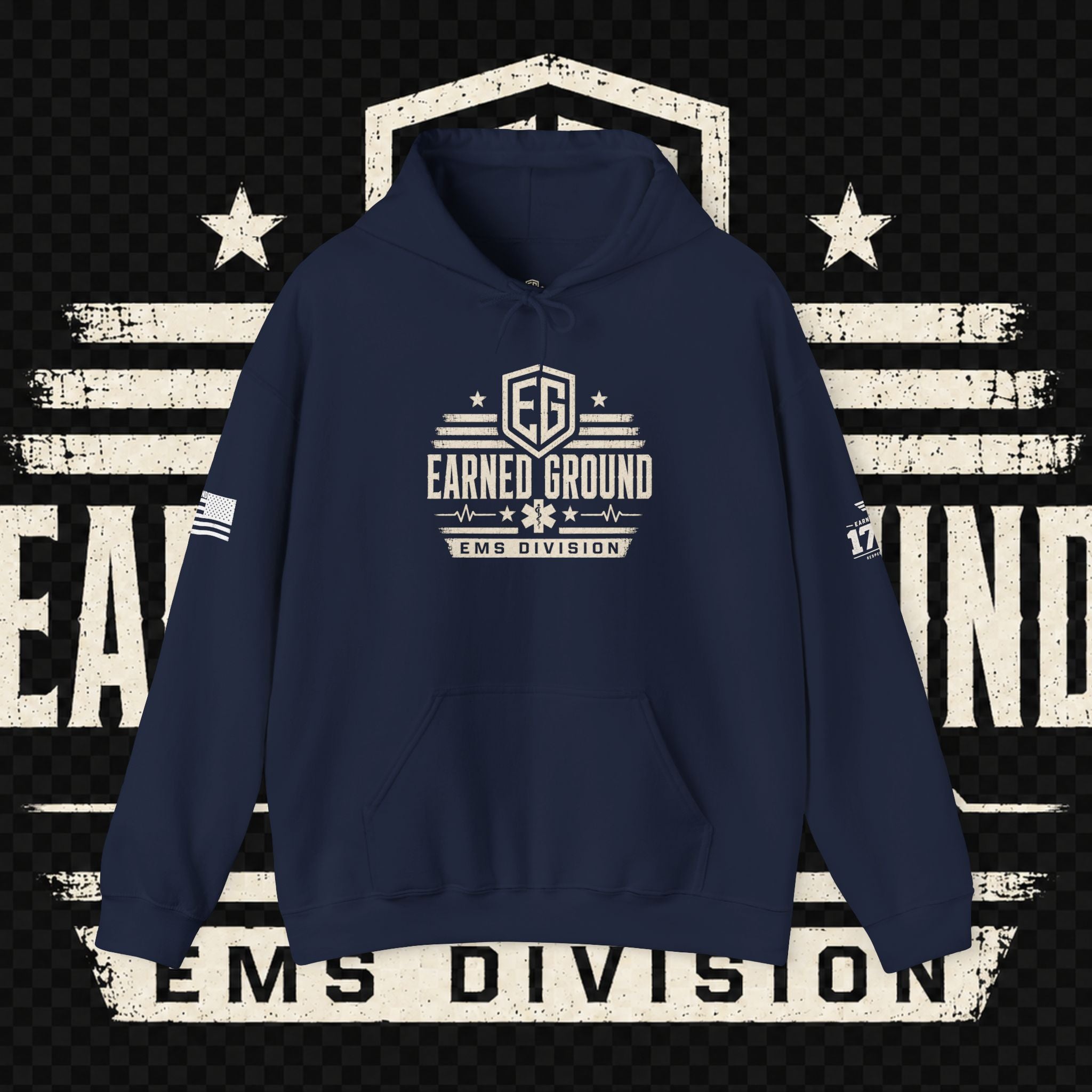Earned Ground EMS Division Hoodie — Paramedic / EMT Tribute Pullover