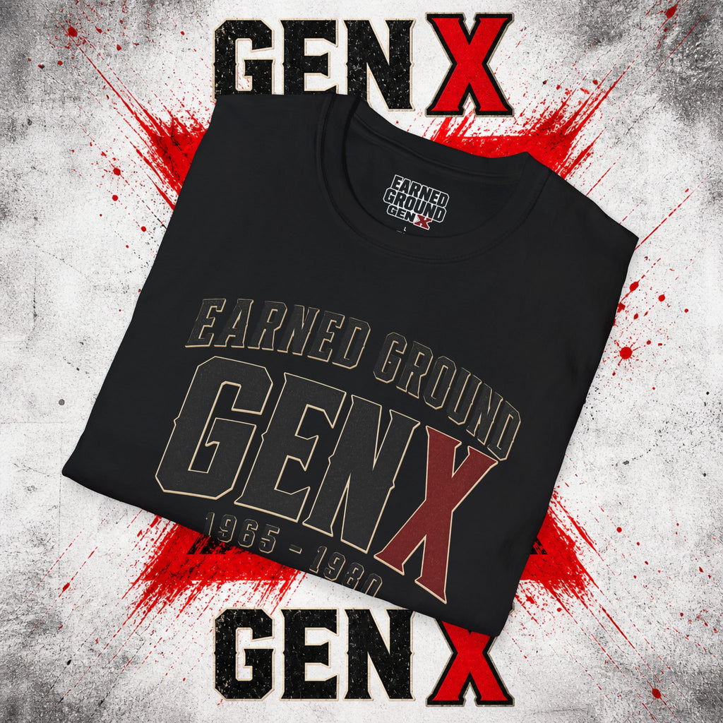 Earned Ground GEN X T-Shirt — 1965–1980 Retro Pride Tee