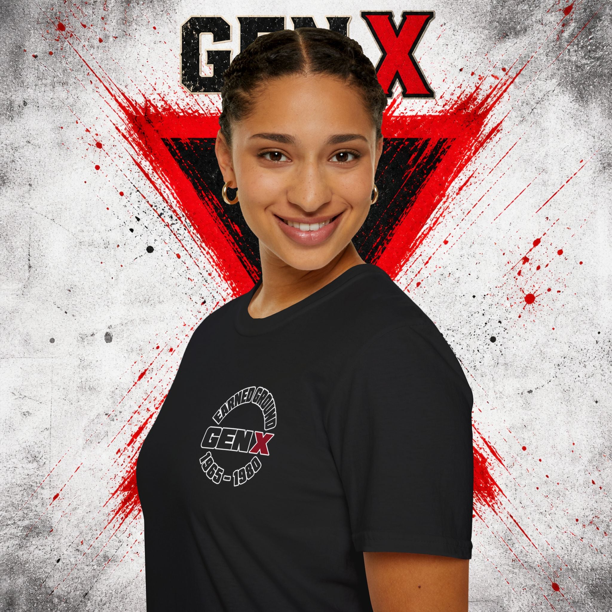 EARNED GROUD Gen X 1965–1980 Retro Logo T-Shirt