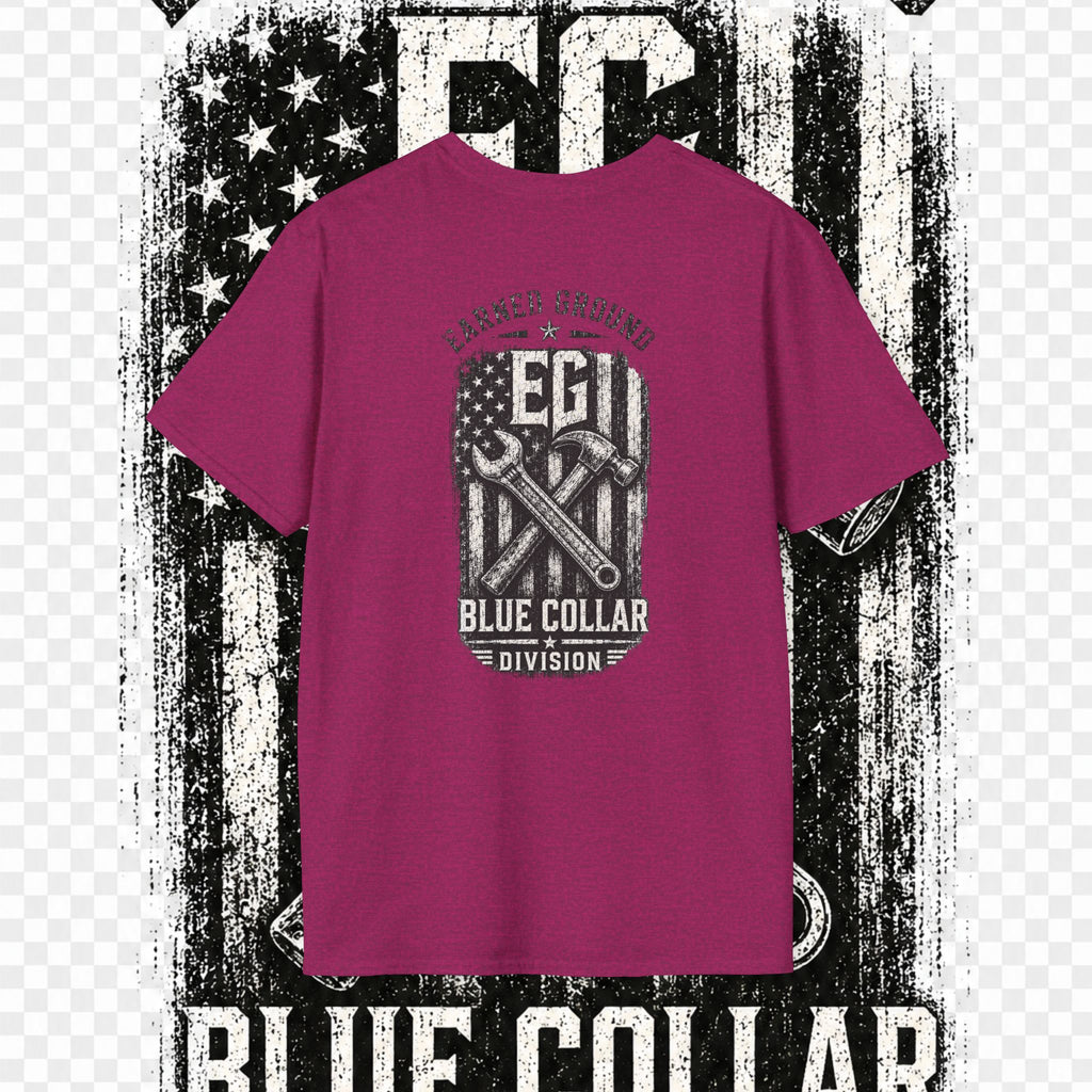 EARNED GROUND "BLUE COLLAR DIVISION" Coastal Calm Graphic T-Shirt