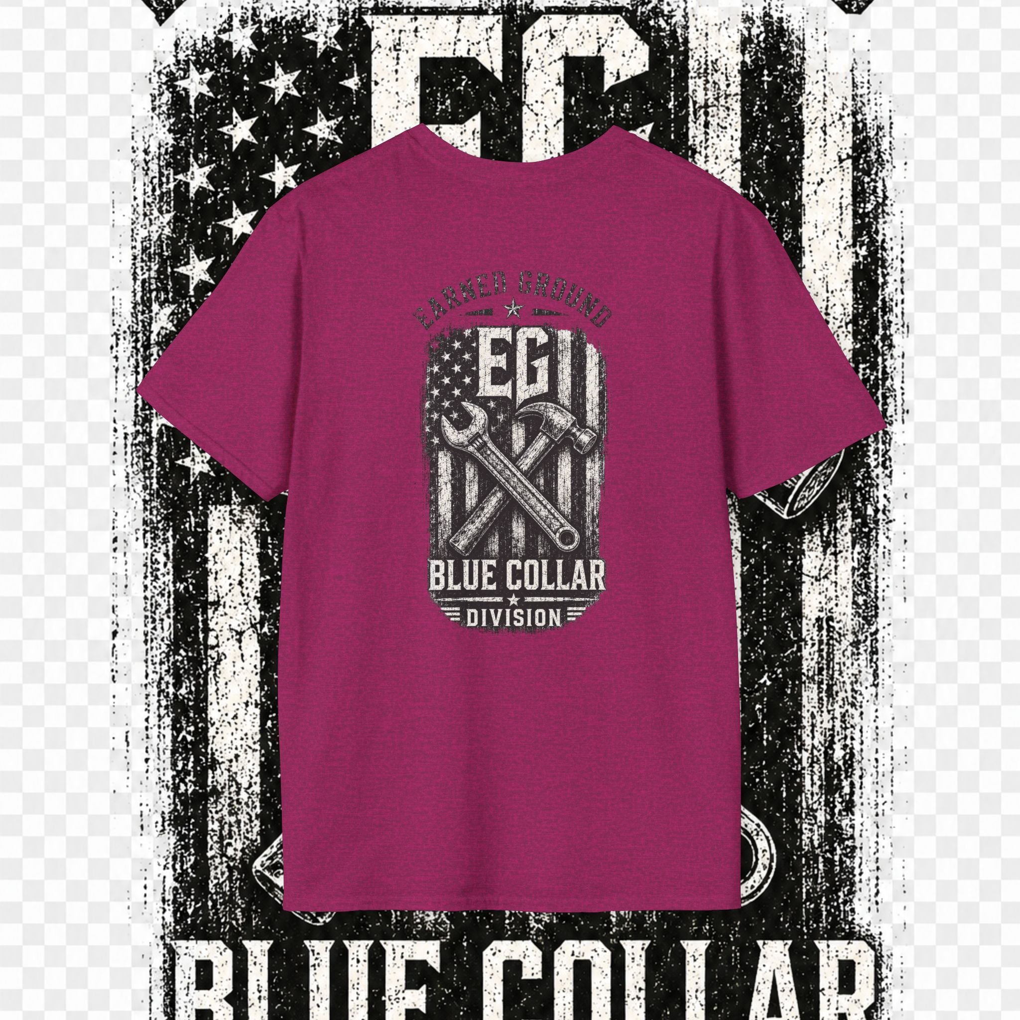 EARNED GROUND "BLUE COLLAR DIVISION" Coastal Calm Graphic T-Shirt