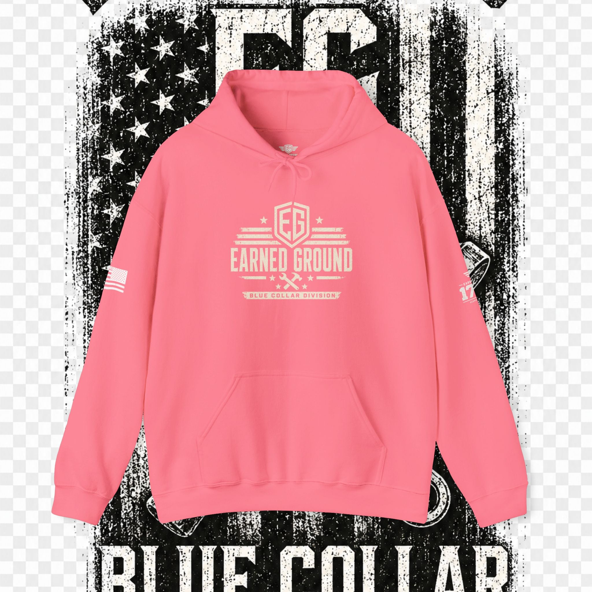 Earned Ground Blue Collar Hoodie – Blue Collar Division Hoodie